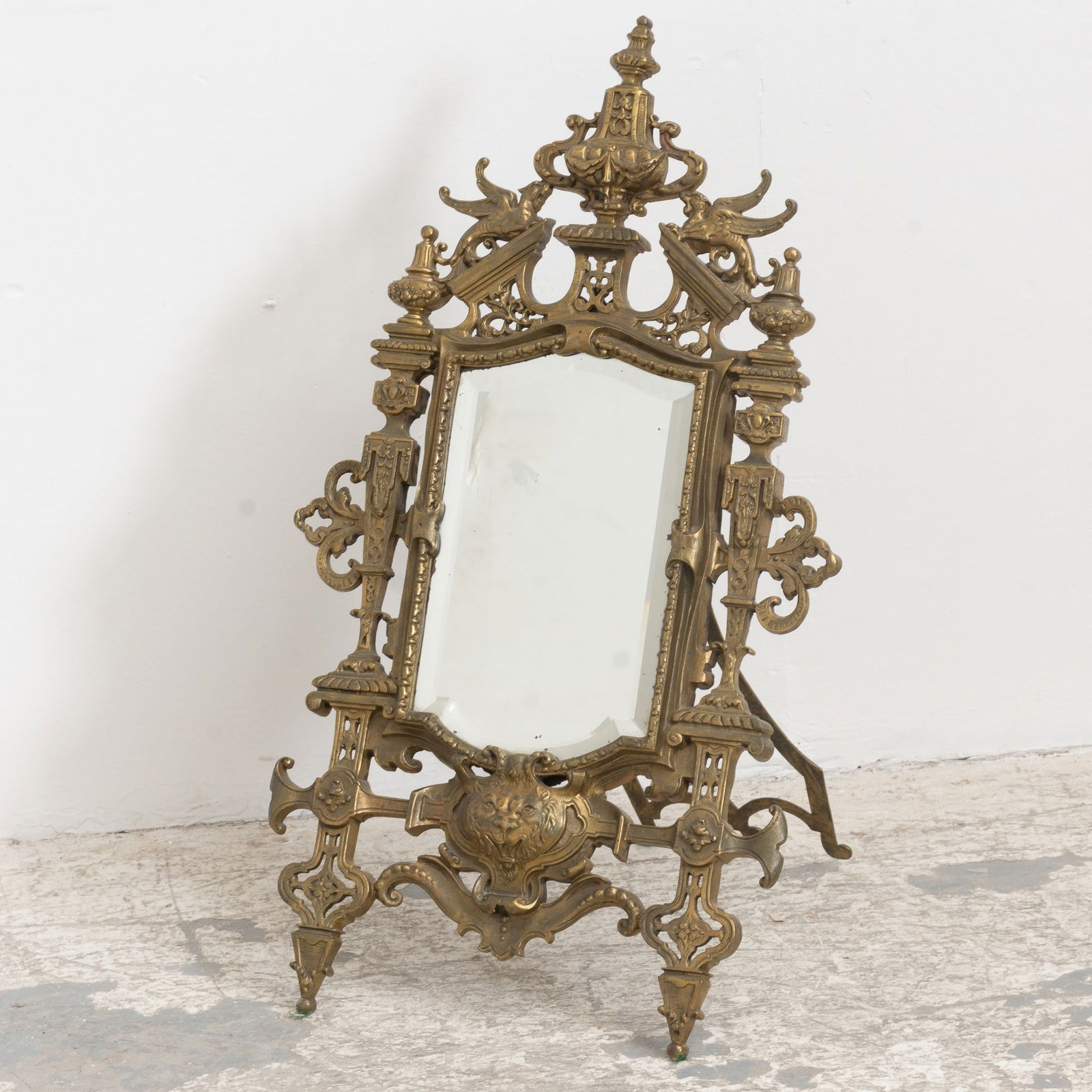 Renaissance Revival Brass Dressing Mirror (1 of 5)