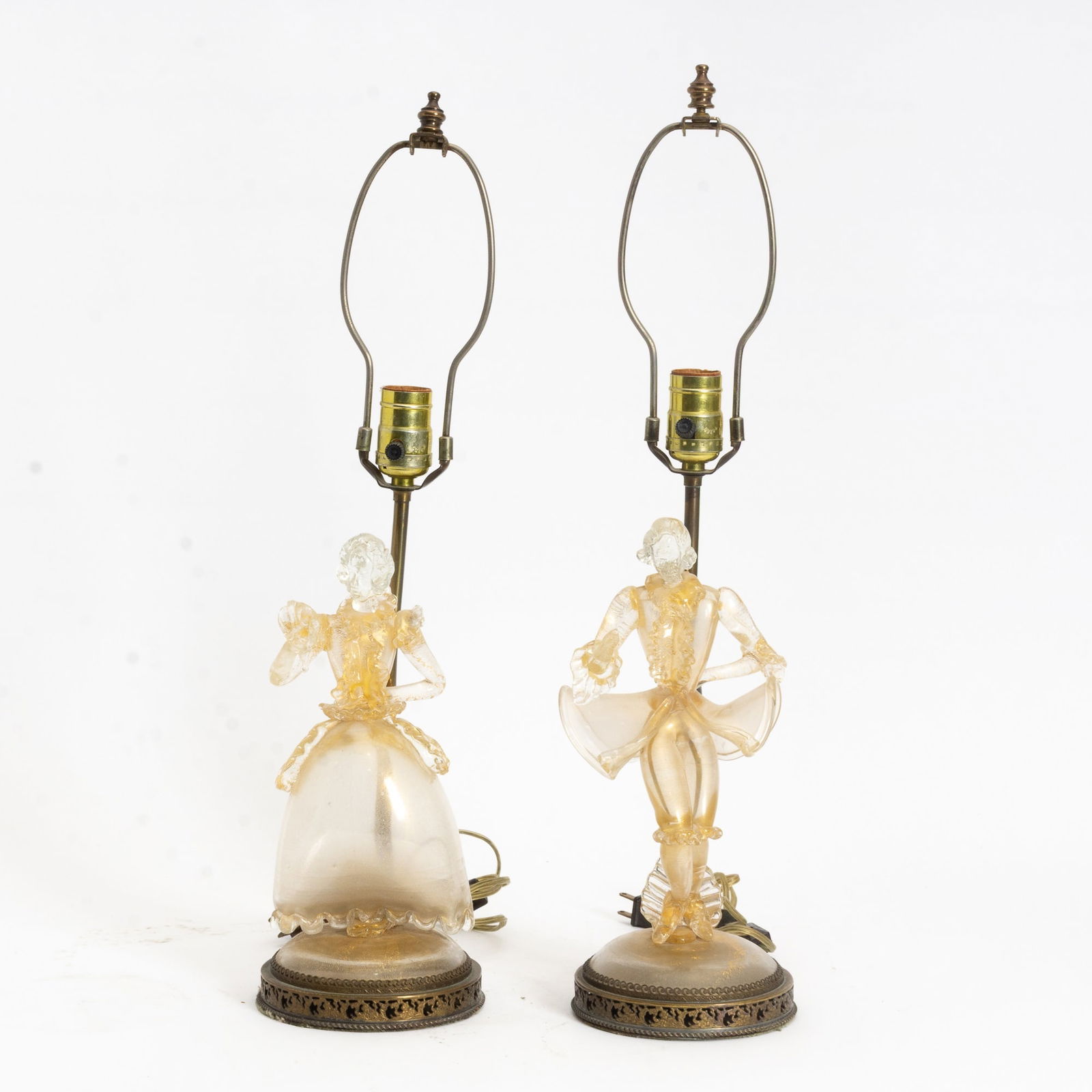 Pair of Murano Glass Figural Lamps (1 of 10)