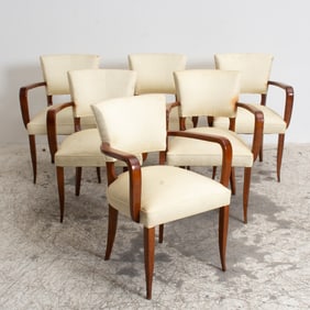 Set of Six French Art Deco Armchairs