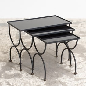 Set of Three Metal Nesting Tables