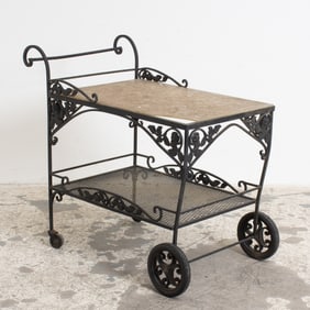 Wrought Iron Bar Cart