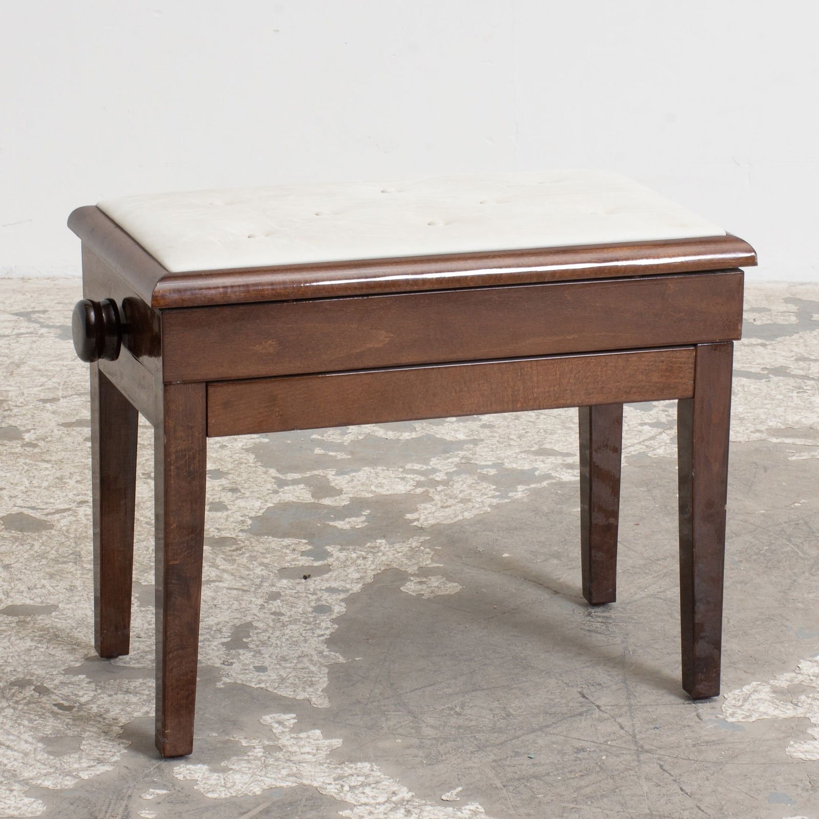 Mahogany Upholstered Piano Bench (1 of 7)