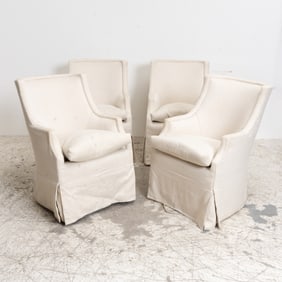 Set of Four Upholstered Armchairs