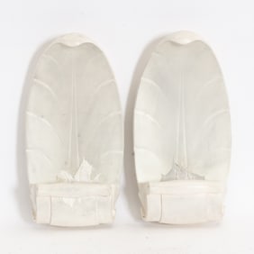 Pair of Art Deco Style Plaster Feather Sconces