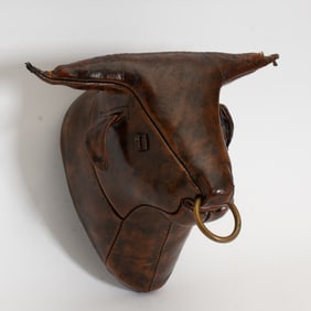Leather Bull’s Head Wall Mount