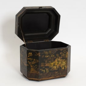 Paint Decorated Lacquer Box
