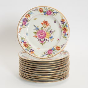 Set of Twelve Royal Bavarian Porcelain Dinner Plates