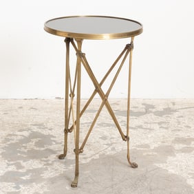 Brass Granite Top Directoire Table