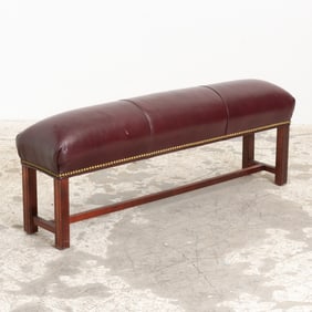 Leather Upholstered Hall Bench