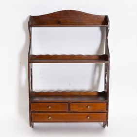 Georgian Style Mahogany Hanging Shelf