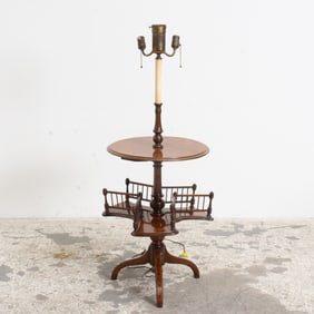 Burlwood Revolving Bookcase
