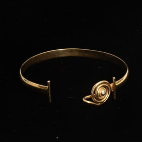 Two-Color Gold Bangle Bracelet