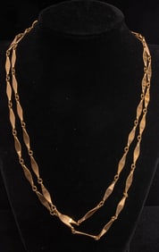 Group of Six Gilt Metal Necklaces