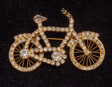 Bauer Bicycle Rhinestone Pin