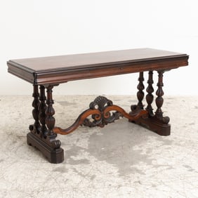 Jacobean Style Carved Wood Serving Table