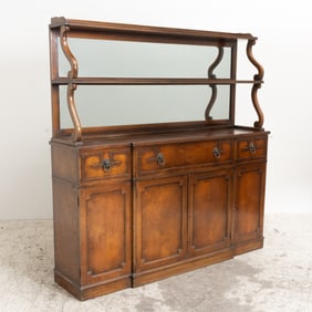 Mirrored-Back Burlwood Chiffonier