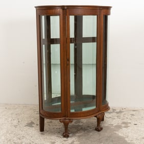 Edwardian Oak Vitrine
