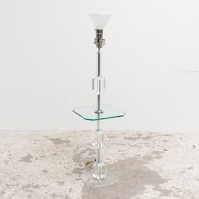 Acrylic and Glass Floor Lamp