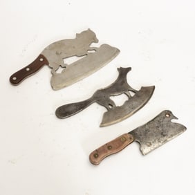 Group of Three Animal Form Butcher Knives
