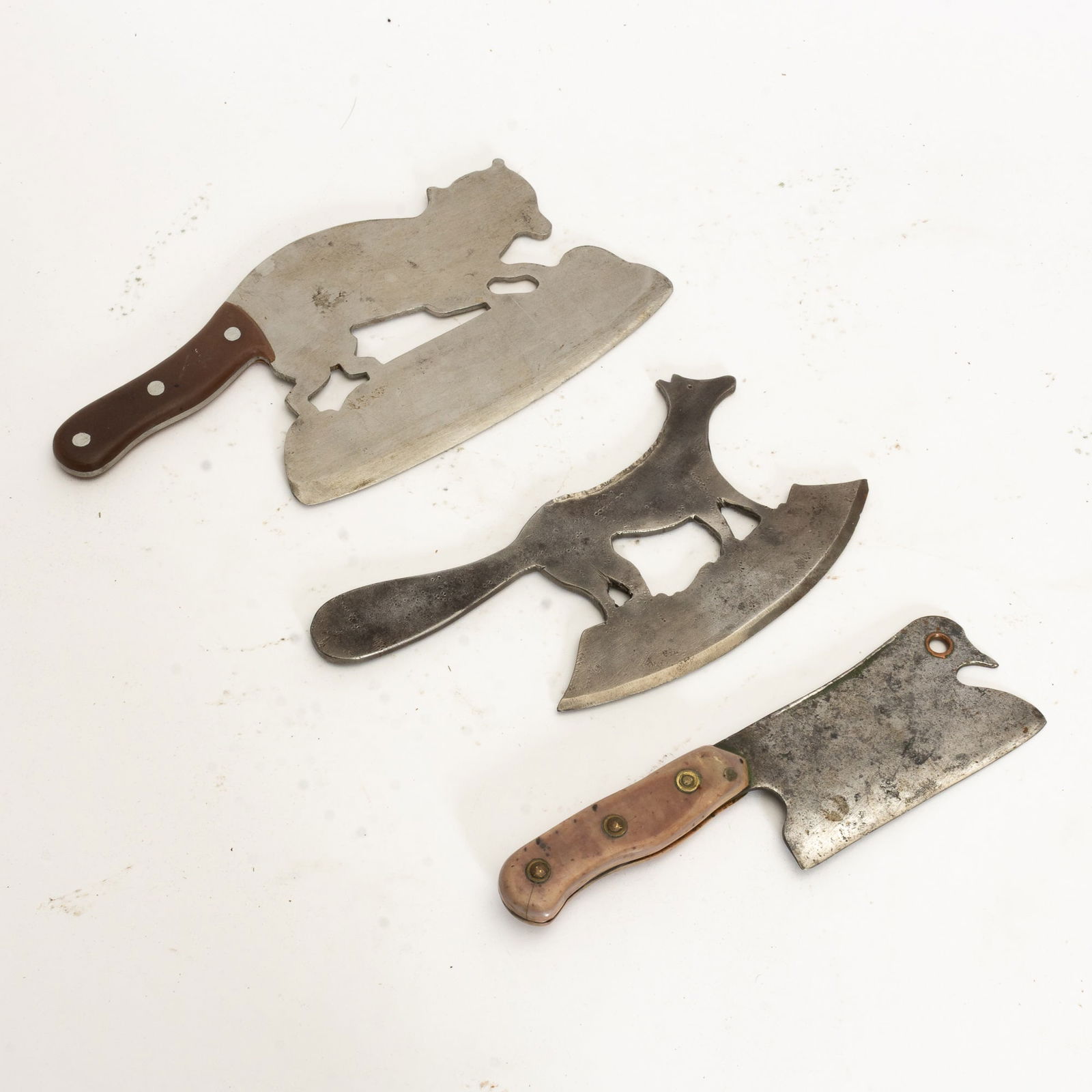 Group of Three Animal Form Butcher Knives (1 of 5)