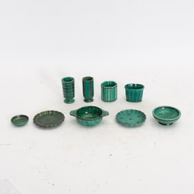 Group of Nine Wilhelm Kage Ceramic Articles