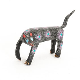 Oaxacan Painted Wood Carved Coyote