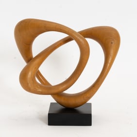 Modernist Carved Wood Sculpture