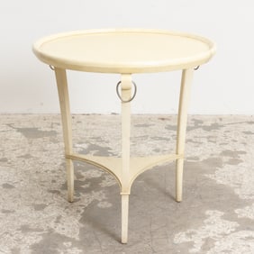 Cream Painted Round Side Table