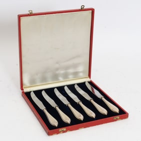 Set of Six Cartier Sterling Handled Knives