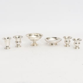 Group Of Six Weighted Sterling Table Articles