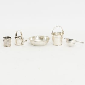 Group of Five Sterling Silver Table Articles
