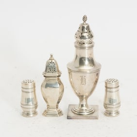 Group of Continental and Sterling Silver Shakers