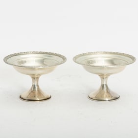 Pair of Weighted Sterling Footed Bowls