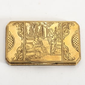 Gilt Metal Snuff Box