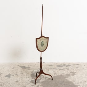 Mahogany Fire Pole Screen