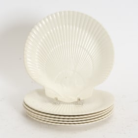 Set of Six Wedgwood Shell-Form Plates