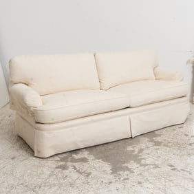 Cream Upholstered Sofa