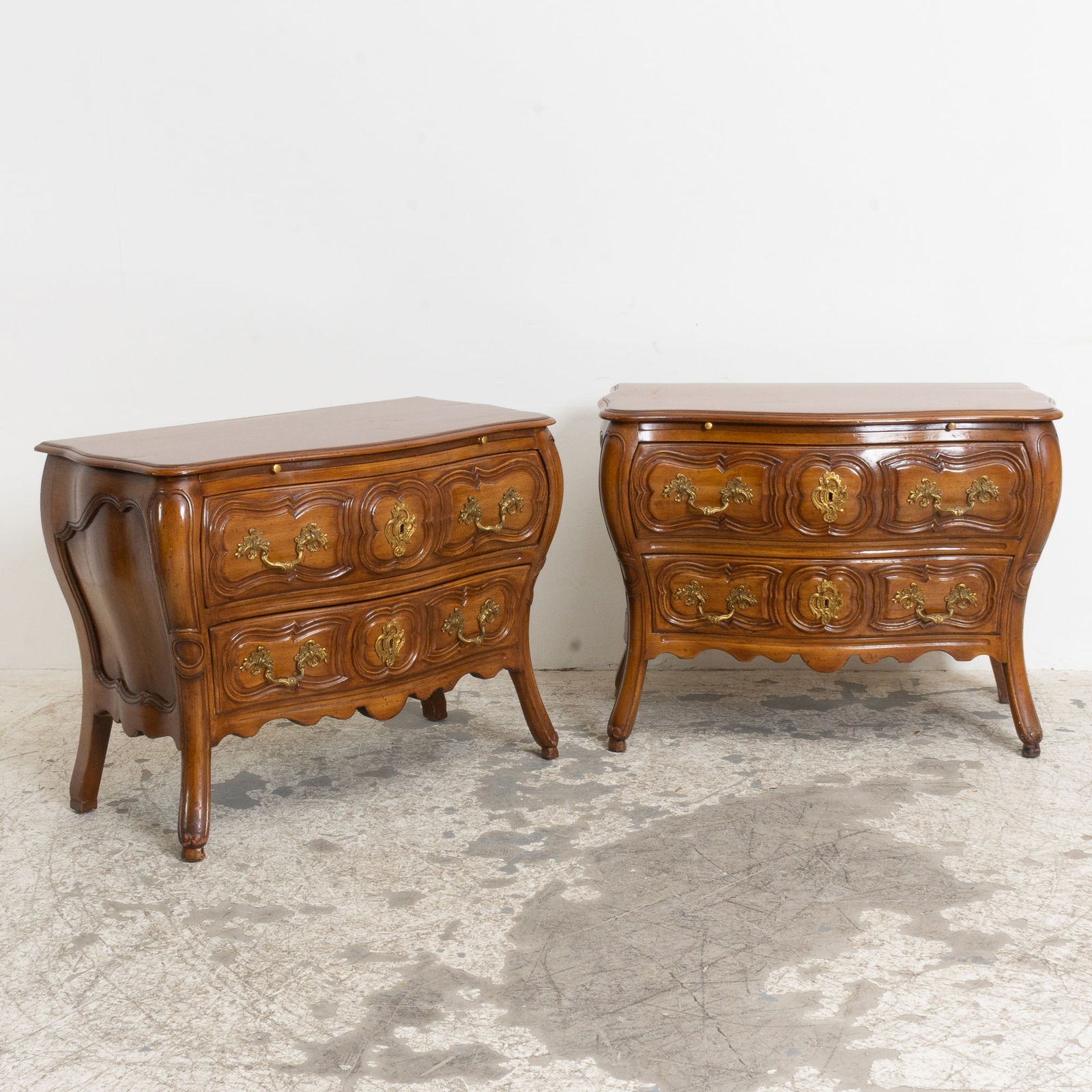 Pair of Don Ruseau French Walnut Provincial Chests (1 of 7)