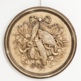 Composite Round Fish Plaque