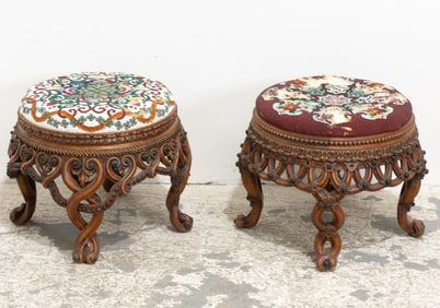 Pair of Southeast Asian Carved Stools