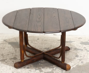 Stained Wood Circular Table
