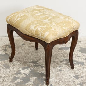 Mahogany Upholstered Stool
