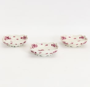 Three Footed Dishes with Rose Design