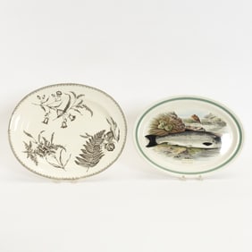 Two Oval Ceramic Trays