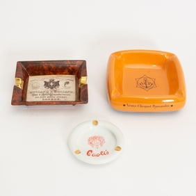 Collection of Three Porcelain Ashtrays