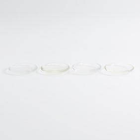 Set of Four Etched Glass Nut Dishes