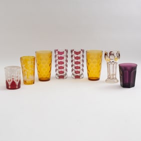 Assorted Grouping of Eight Decorative Glass Articles