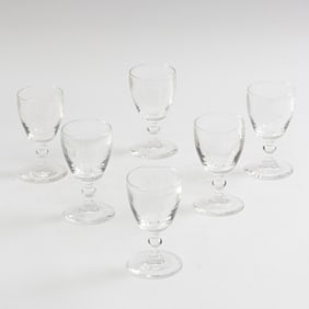 Set of Six Steuben Glasses