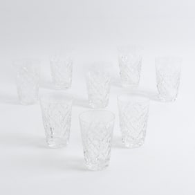 Set of Eight Waterford Water Glasses