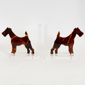 Pair of Lucite Scottie Dog Bookends
